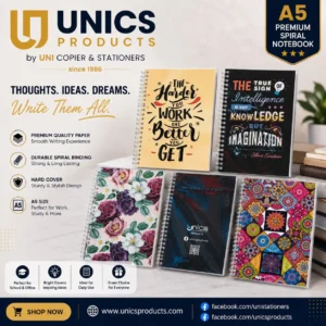 UNICS A5 Premium Spiral Notebook