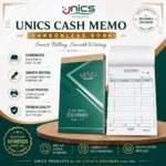 UNICS Carbonless Cash Memo Book (1/8 Size)