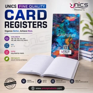 UNICS Fine Quality Card Register -  Size: 11 × 7