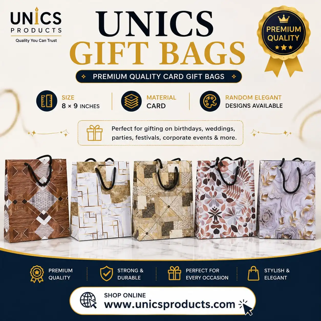 UNICS Gift Bags - Pack of 12 - Image 2