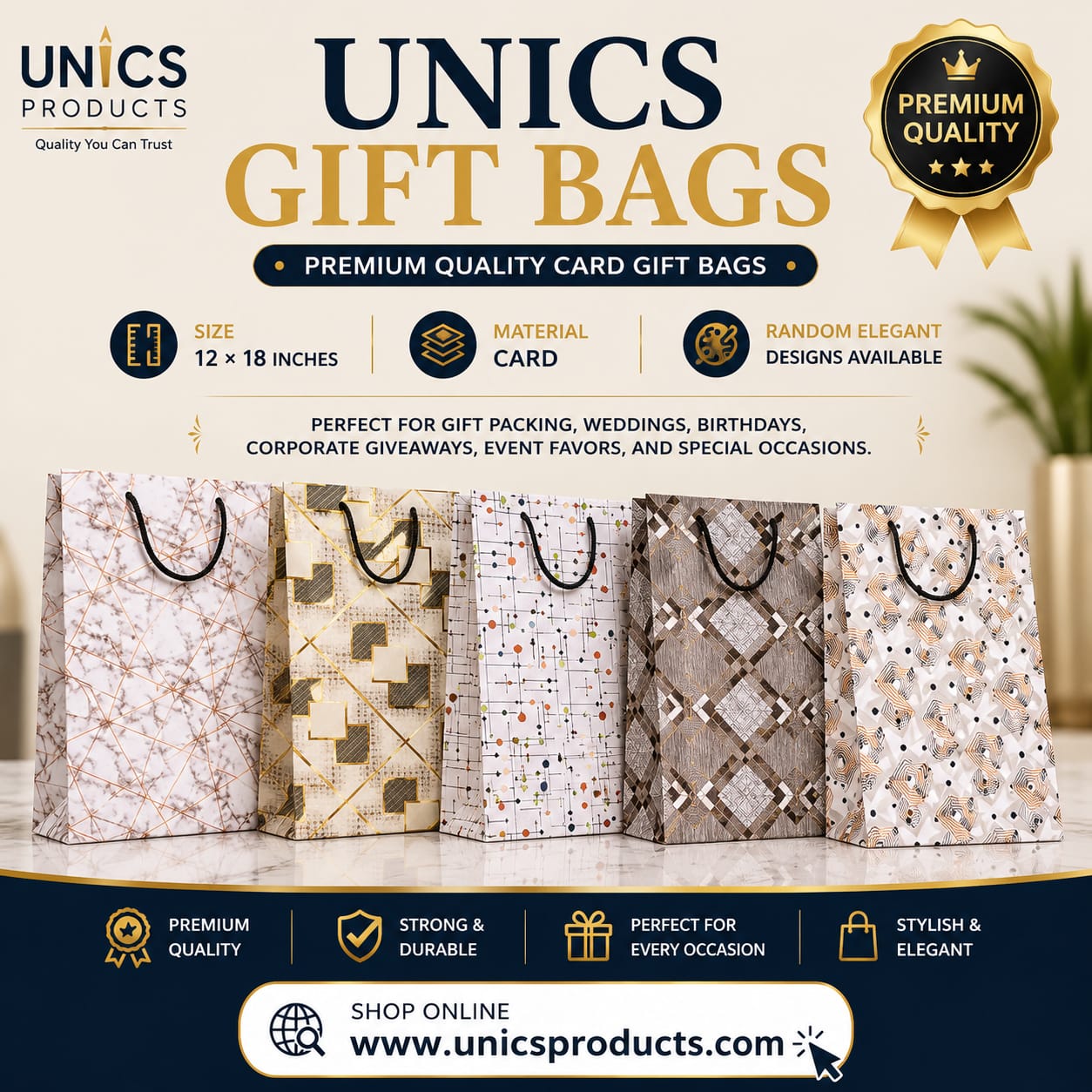 UNICS Gift Bags - Pack of 12 - Image 4