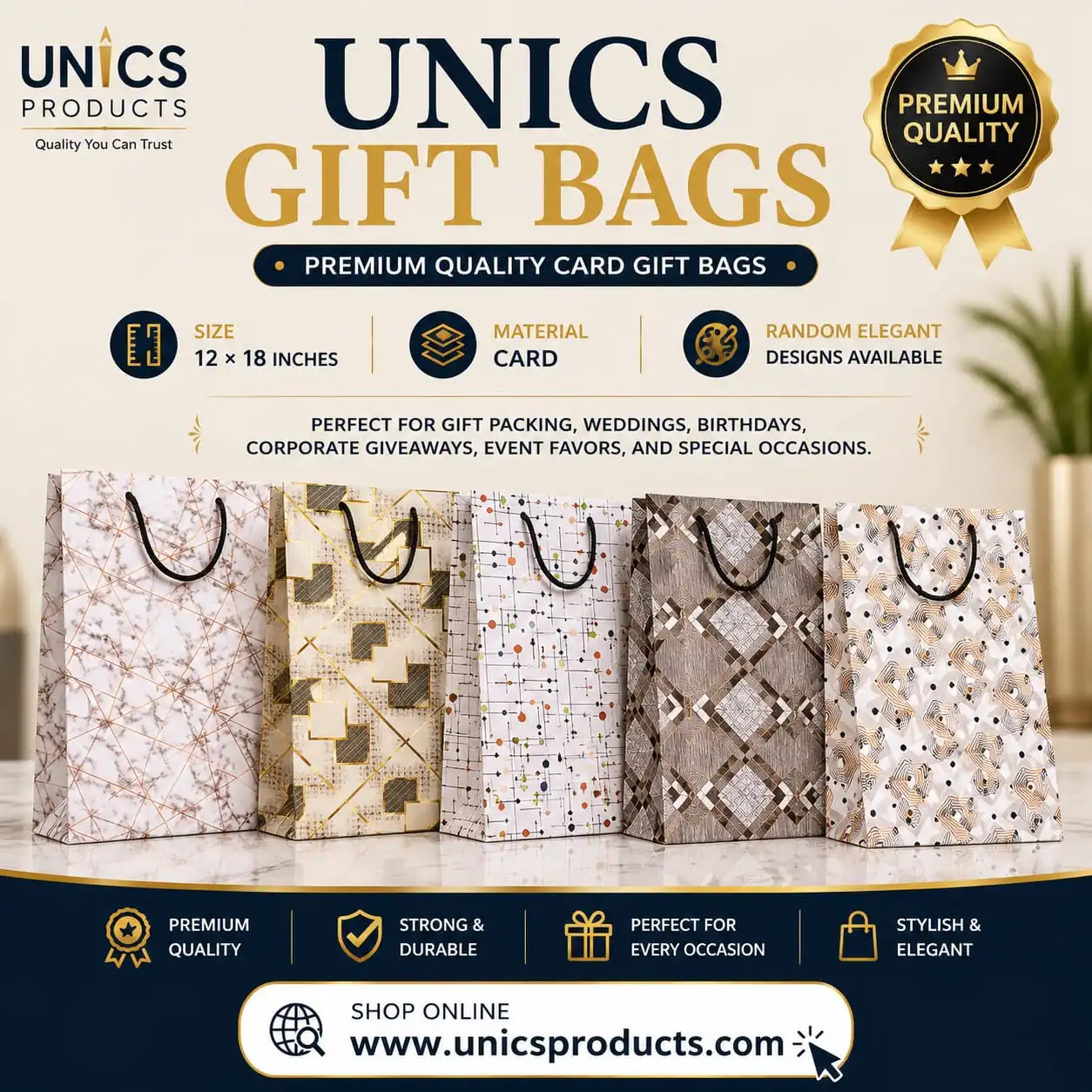 UNICS Gift Bags - Pack of 12 - Image 3
