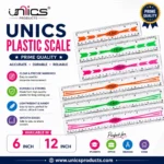 UNICS Plastic Scale Prime Quality - Pack of 12