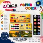 UNICS Poster Color Set of 12 Colors - 20ml