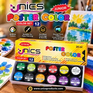 UNICS Poster Color Set of 12 Colors - 20ml