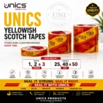 UNICS Yellowish Scotch Tapes