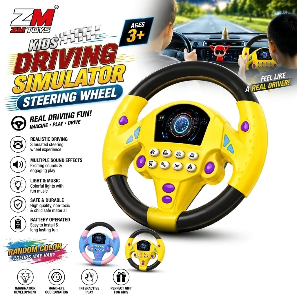 Kids Driving Simulator Steering Wheel