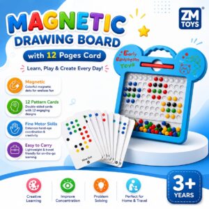 Magnetic Drawing Board with 12 Pages Card