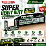 TOSHIBA Super Heavy Duty AA Batteries