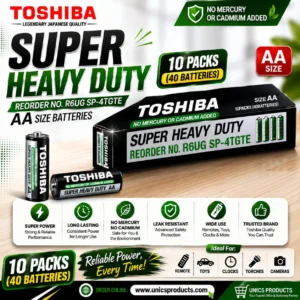 TOSHIBA Super Heavy Duty AA Batteries