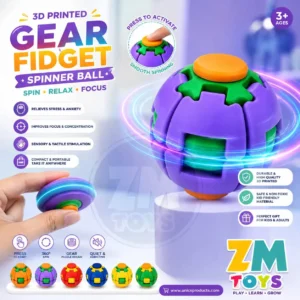 3D-Printed Gear Fidget Spinner Ball