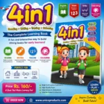 4-in-1 Learning Book – Read • Write • Trace • Color