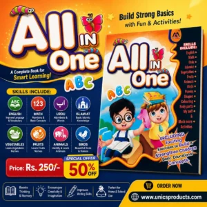 All in One Activity Book – Learn, Play & Grow