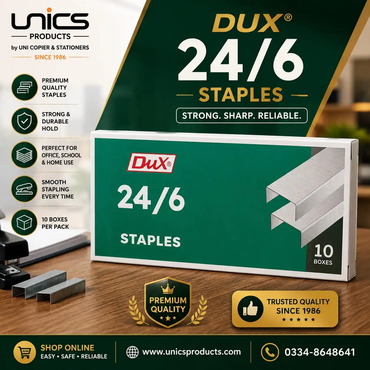 DUX 24/6 Staples - 20 to 25 Sheet Capacity