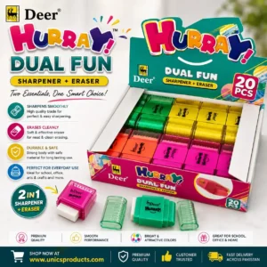 Deer HURRAY Dual Fun Sharpener + Eraser