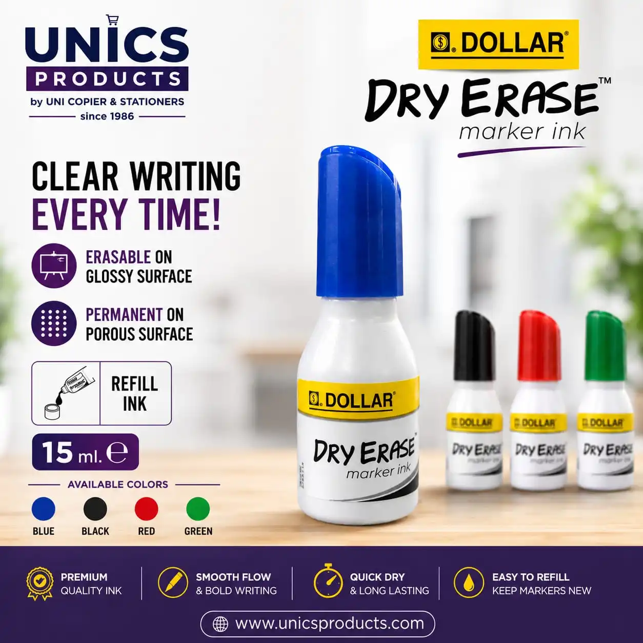 Dollar Dry Erase Marker Ink – 15ml