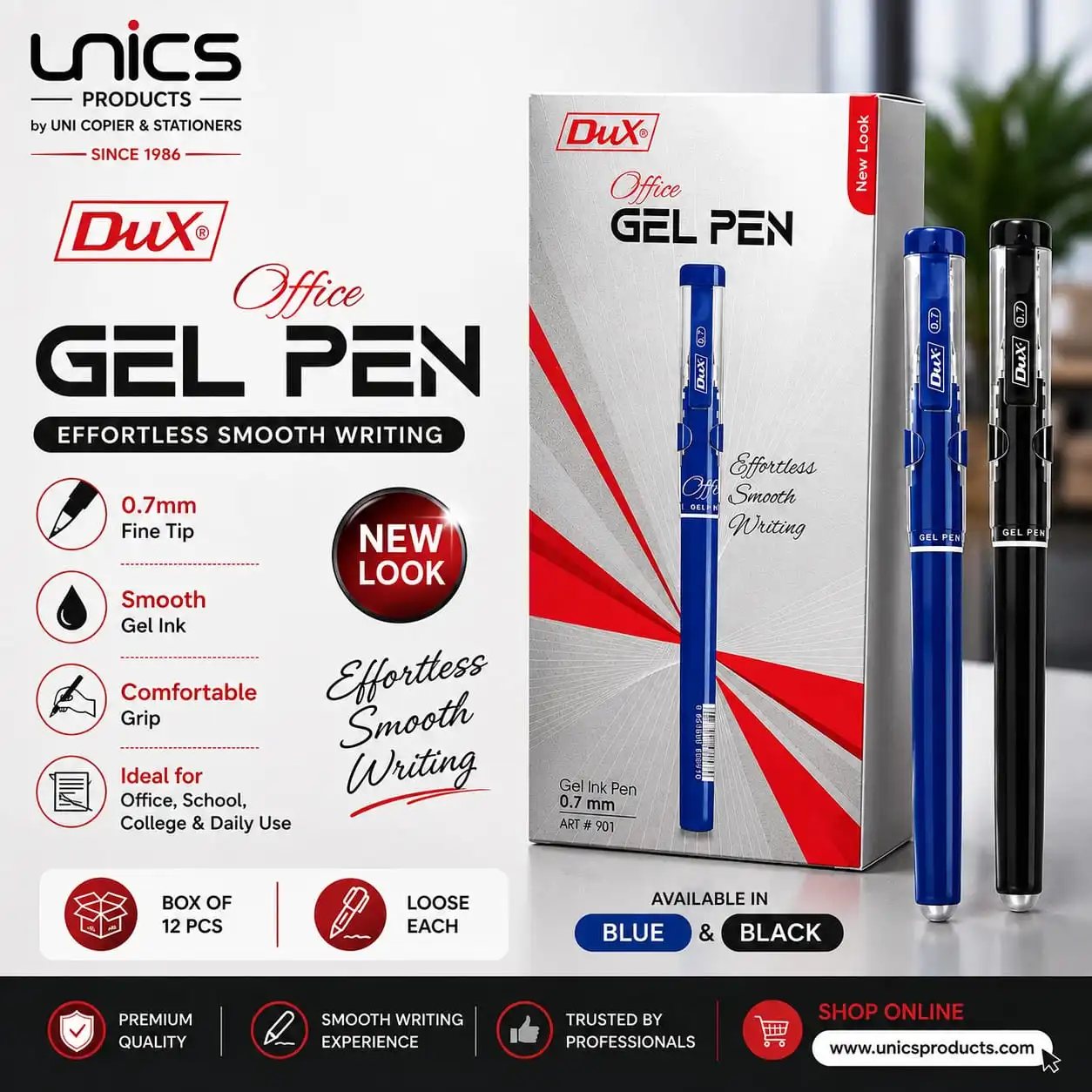 Dux Office Gel Pen - Effortless Flow for Everyday Tasks