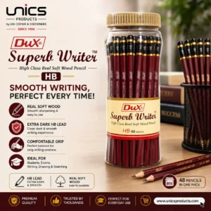 Dux Superb Writer HB Pencils – 48 Pencils Jar
