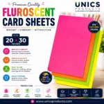Fluorescent Card Sheets - Size: 20 × 30 Inches