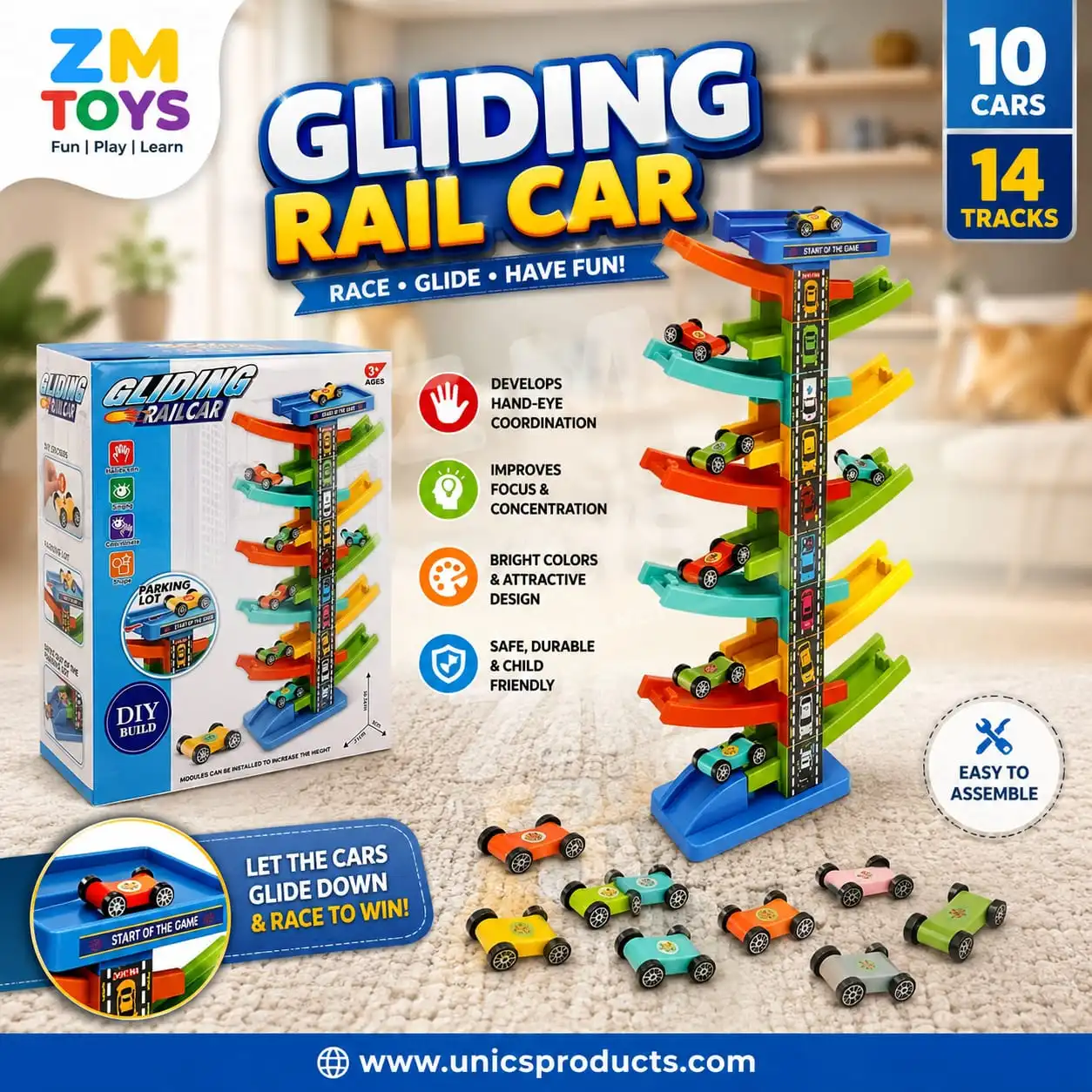 Gliding Rail Car