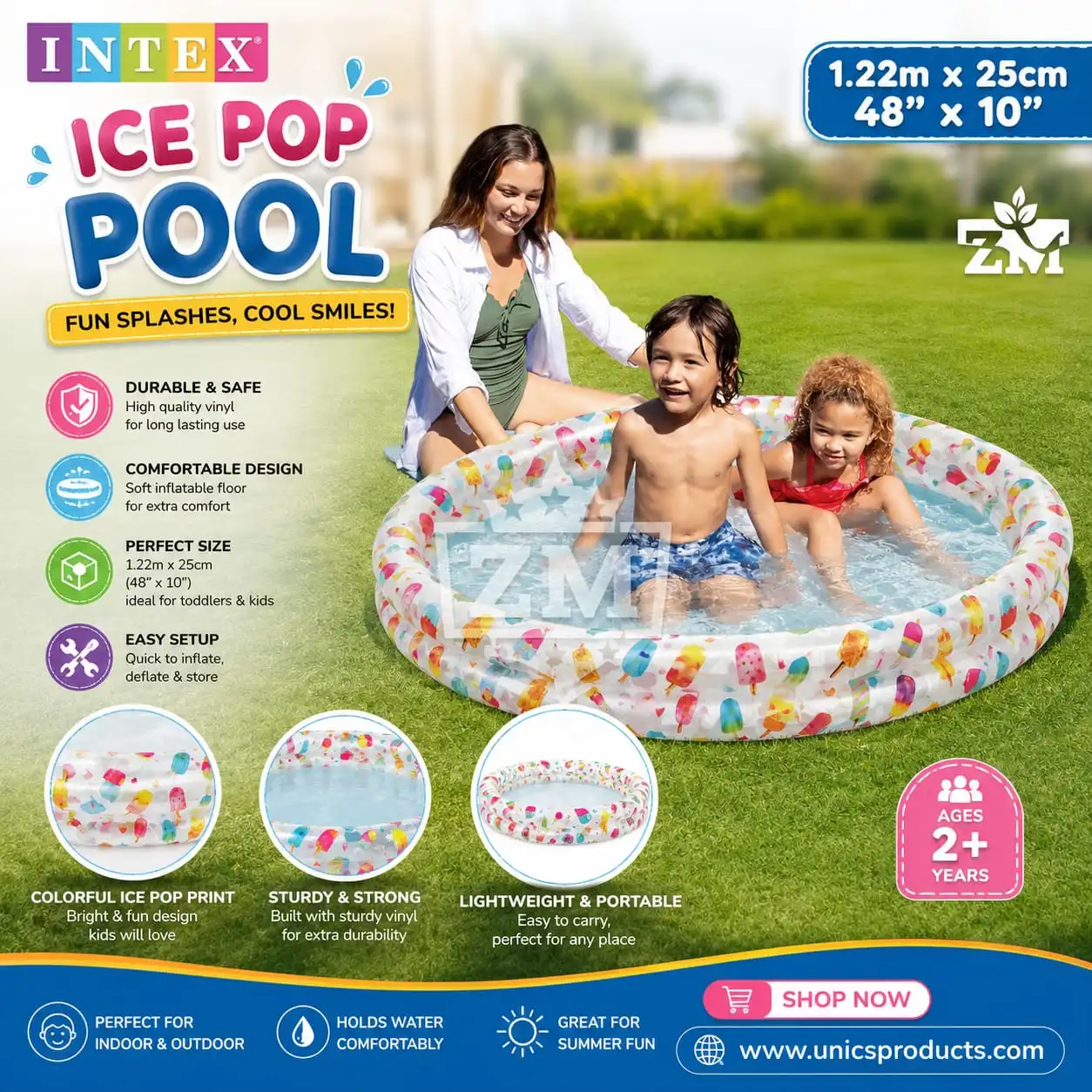 INTEX Ice Pop Pool - Size 48" × 10"