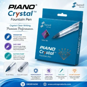 PIANO Crystal Fountain Pen – Crystal Clear Writing Experience