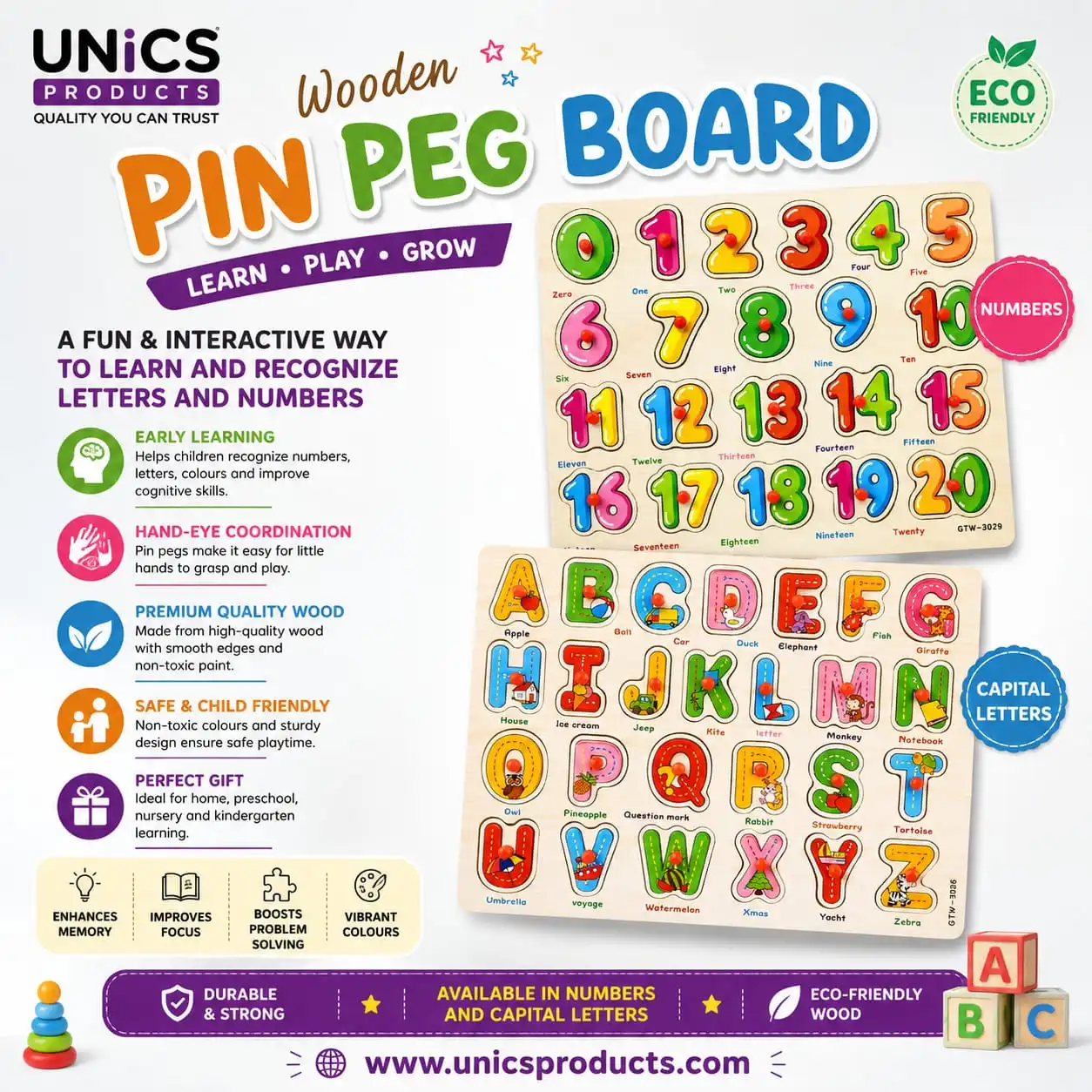 Pin Peg Board Wooden