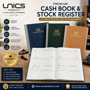 Premium Cash Book, Stock Register & Ledger Register