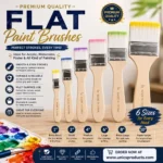 Premium Flat Paint Brush - 6-Pieces Variety Pack