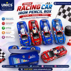 Premium Racing Car Iron Pencil Box  - Art no ZL-181-1