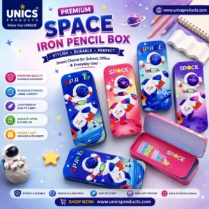 Premium Space Theme Iron Pencil Box - Art no ZL-201-2