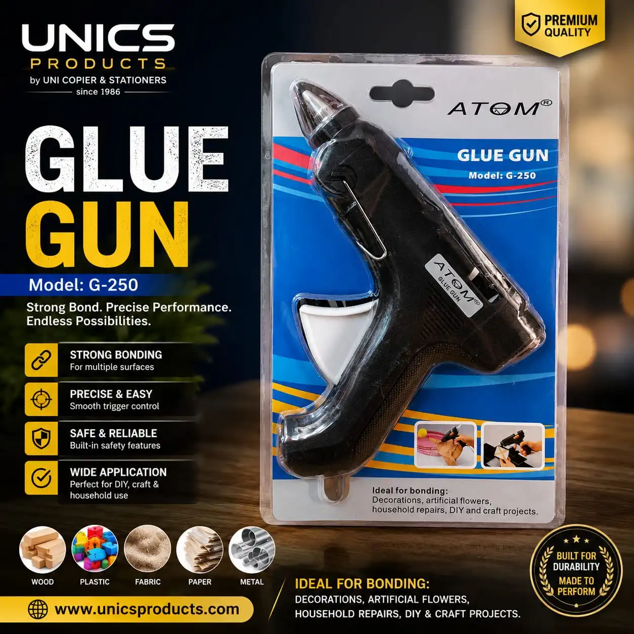 ATOM Glue Gun G-250 – Made in Taiwan
