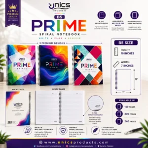 UNICS B5 PRIME Spiral Notebook