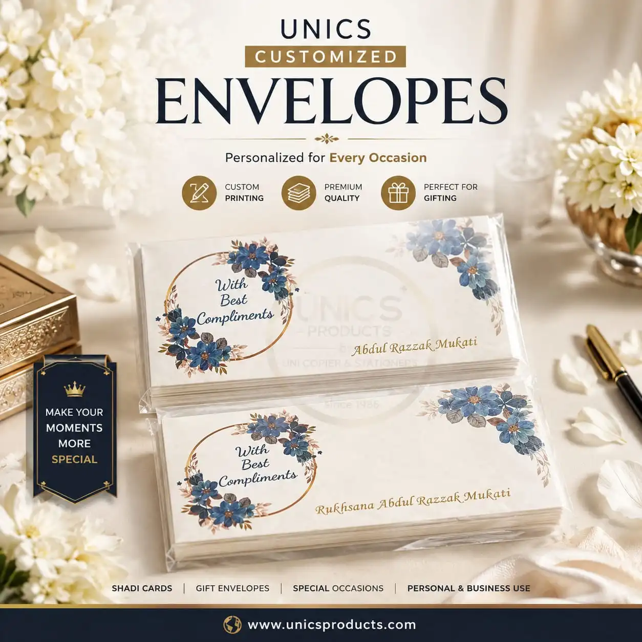 Money Gift Envelopes (Card Material) - Pack of 10 - Image 2