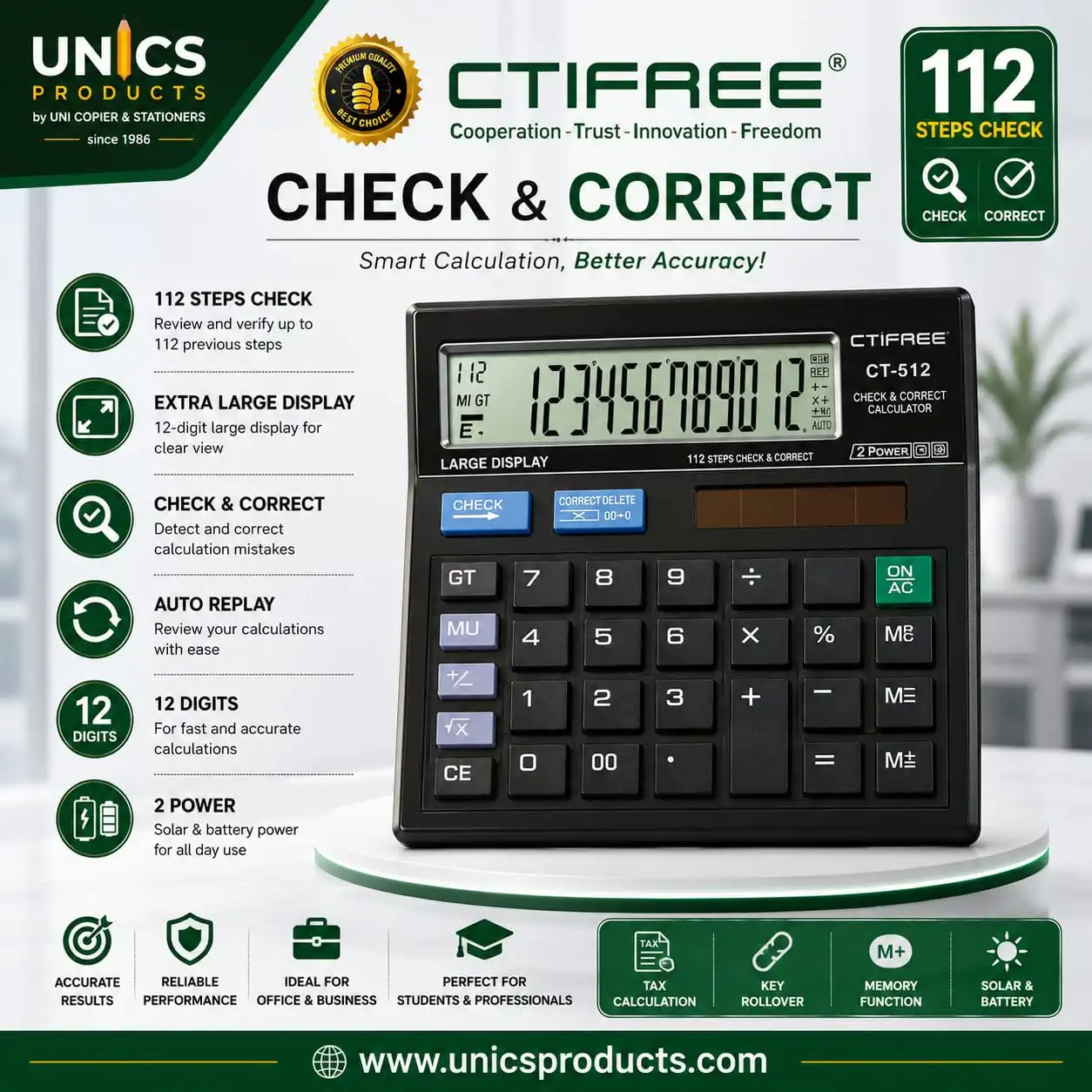 CTIFREE CT-512 Calculator