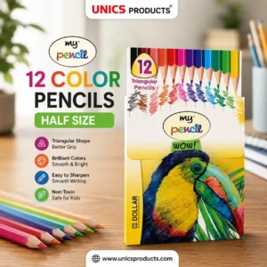 Dollar My Pencil 12 Color Pencils - Half Size