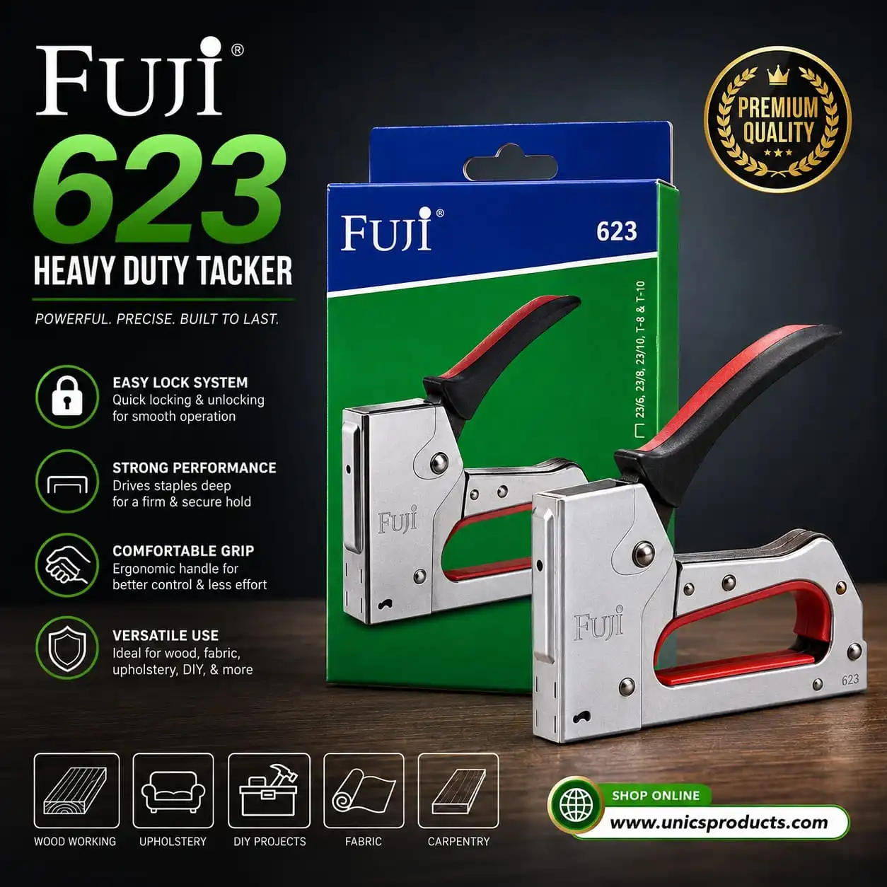 FUJI 623 Heavy Duty Tacker