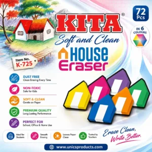 KITA House Shape Eraser - Pack of 72 Erasers