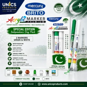 MERCURY BRITO Acrylic Marker Premium - Special Edition – Independence Day Pack