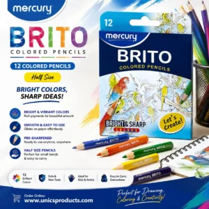 Mercury Brito 12 Colored Pencils - Half Size