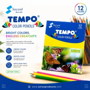 TEMPO Color Pencils – 12 Shades Half Size