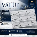 VALUE Plastic Ruler – Art #77 - Pack of 36 Ruler
