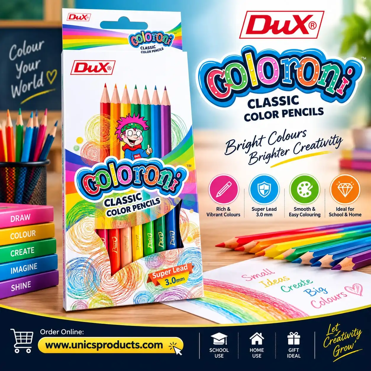 DUX Coloroni Classic Color Pencils - Full Size