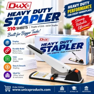 DuX Heavy Duty Stapler - 210-Sheet Capacity