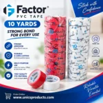 Factor PVC Tape – 10 Yards - 10 Pcs Roll