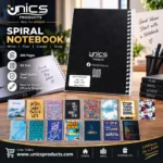 UNICS Spiral Notebook A5 Size - 200 Pages