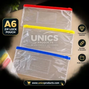 A6 Transparent Zip Lock Pouch