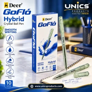 DEER Goflo Hybrid Crystal Ball Pen - Pack of 10