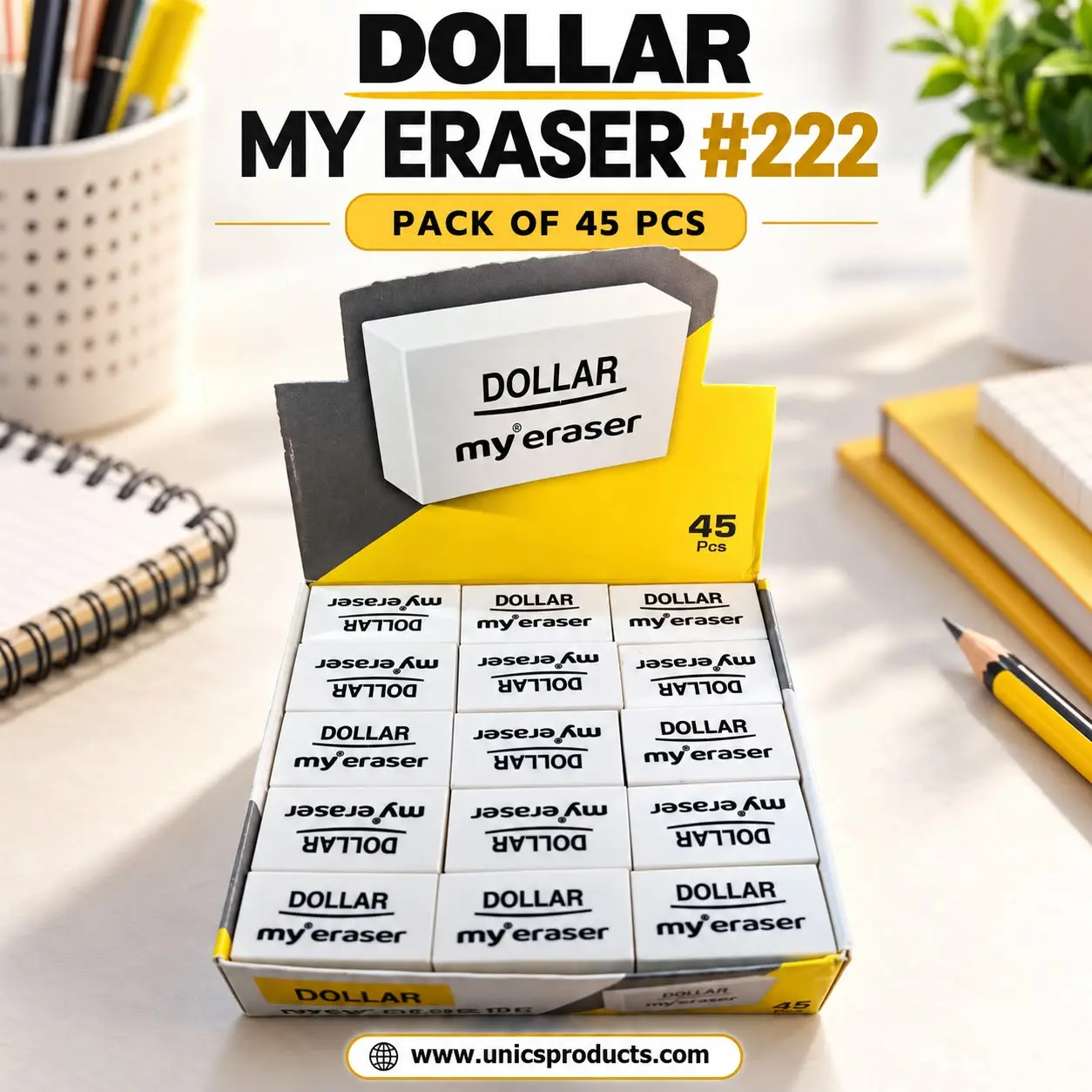DOLLAR My Eraser #222 - Box of 45