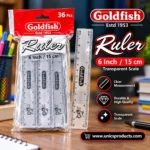 Goldfish Transparent Ruler – 6 Inch 15 cm
